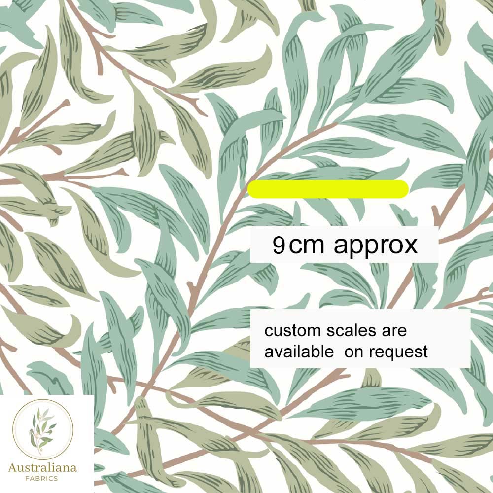 Amanda Joy Fabrics Fabric 1 metre / Cotton Sateen / Large William Morris Willow Bough Traditional