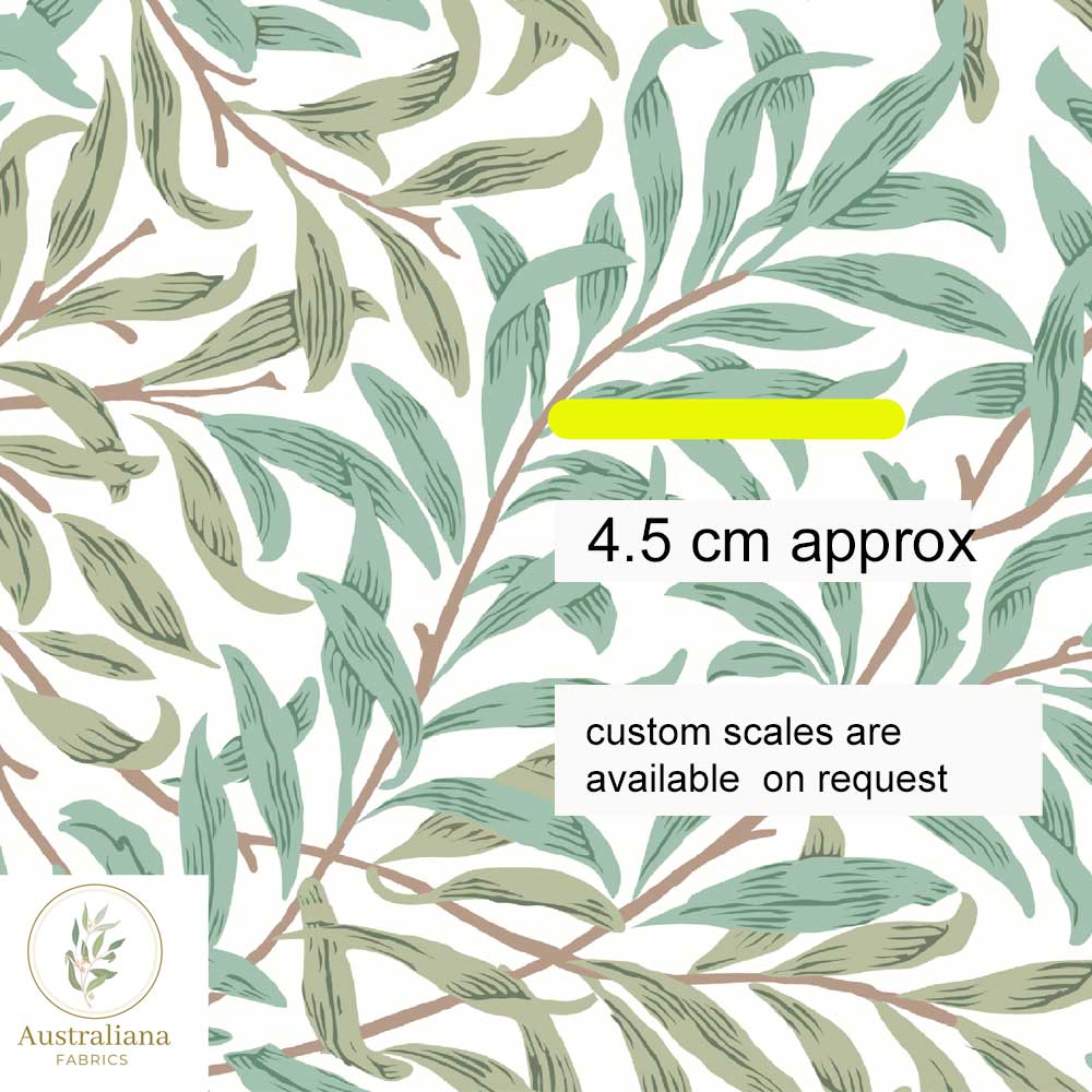Amanda Joy Fabrics Fabric 1 metre / Cotton Sateen / Small William Morris Willow Bough Traditional