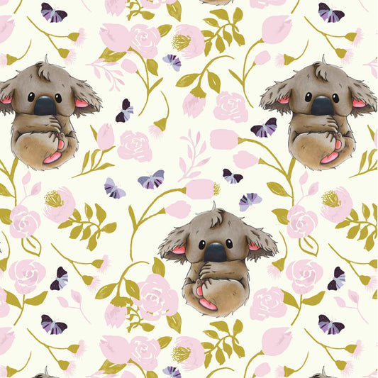 Amanda Joy Fabrics Fabric 50cm Baby Koala Fabric Cream by Amanda Joy