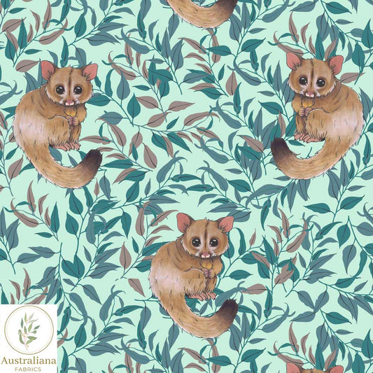 Amanda Joy Fabrics Fabric Premium Quality Woven Cotton Sateen 150gsm / 1 Metre Possum Magic Green