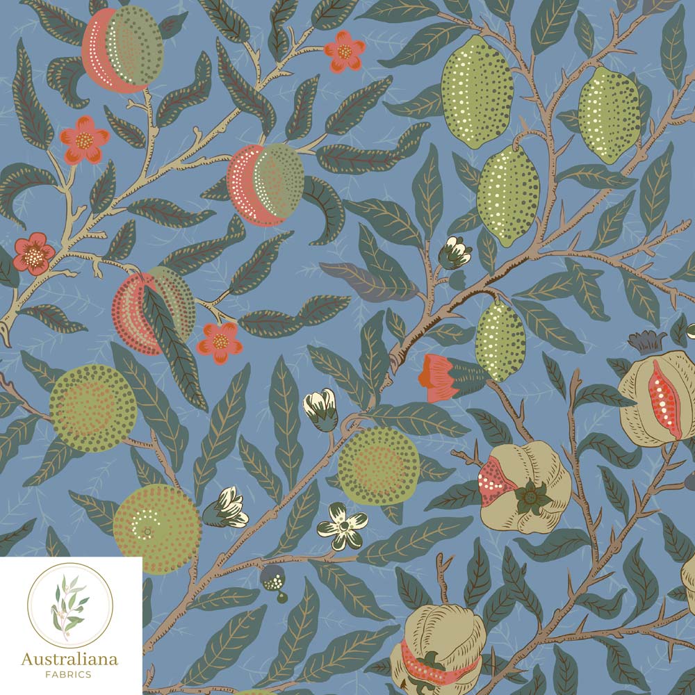 Amanda Joy Fabrics Fabric William Morris Pomegranate Fruit