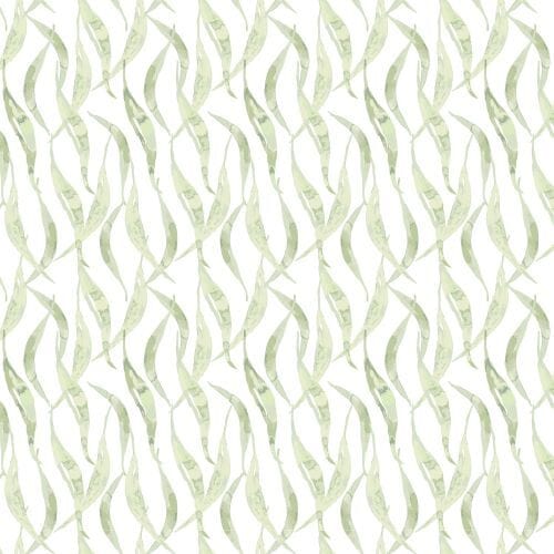 Amanda Joy Fabrics Fabric 1 Metre / Premium woven cotton sateen 150gsm Bush Gum leaves Green ~ Australian Made