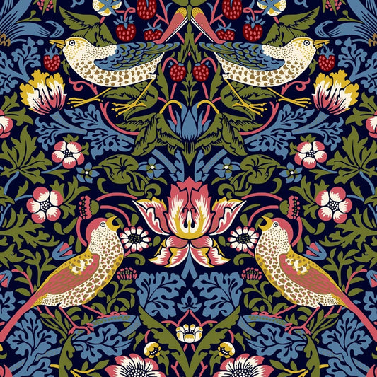 Amanda Joy Fabrics Fabric William Morris Strawberry Thief Blue